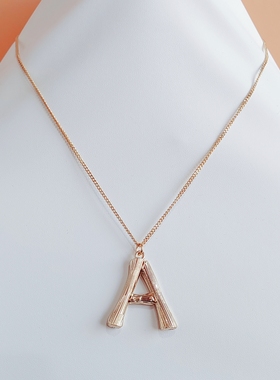 合金字母项链毛衣链女新款欧美气质时尚饰品简约个性百搭A字配件