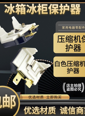 电冰箱冰柜压缩机蝶形过载保护器过热PTC启动器插片R600A通用白色