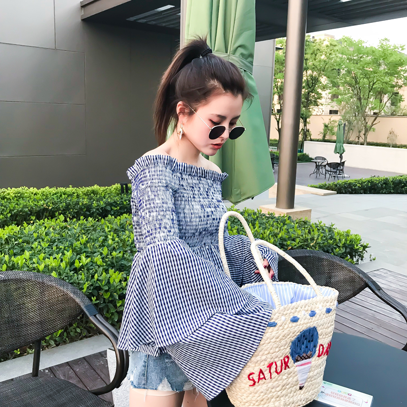 CICI 2018ÏÄװпîÅ®×° Å®Éñb±¸Ò»×Ö¼çË«²ãÀ®°ÈÐäËɽôÏÔÊݳÄÉÀ