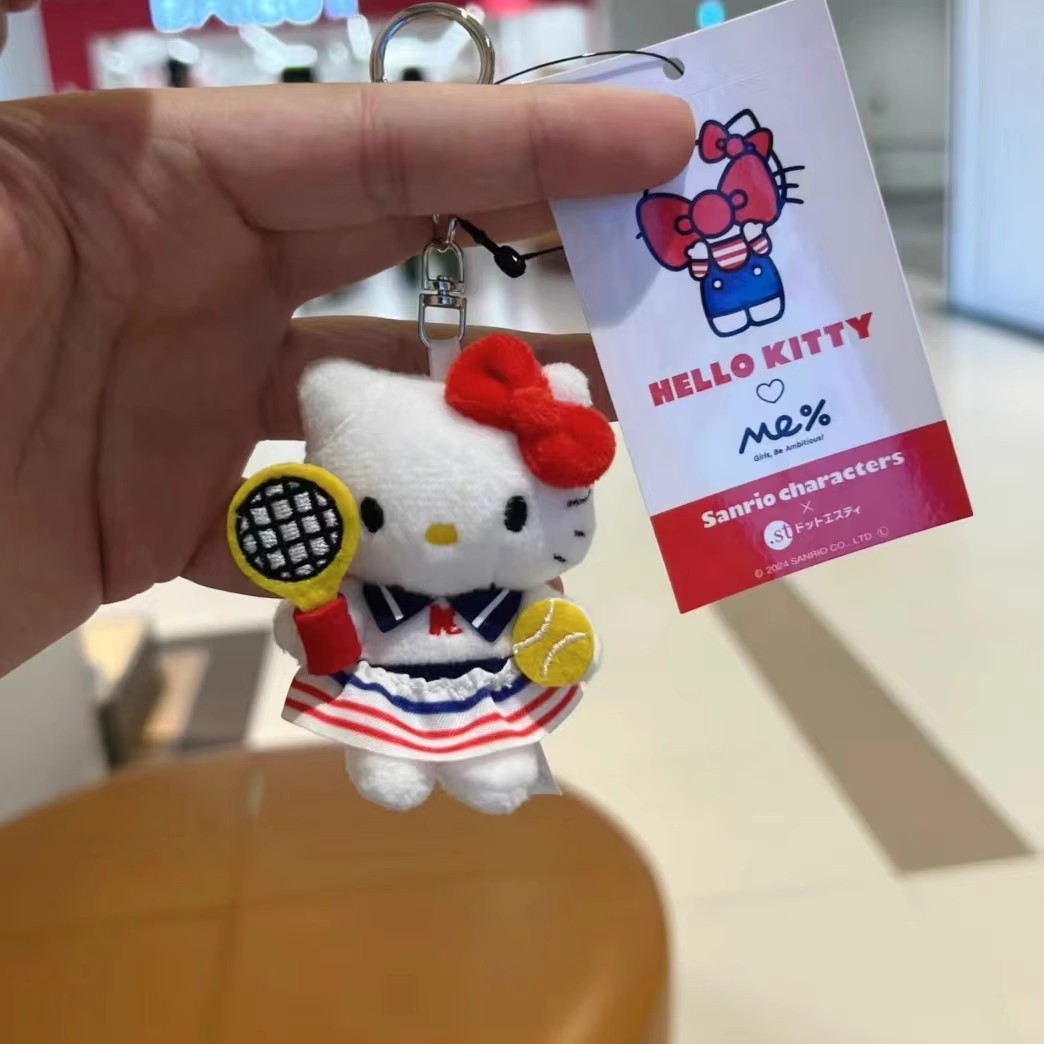 love网球选手hellokitty猫包包挂件书包饰品公仔玩偶毛绒女生礼物