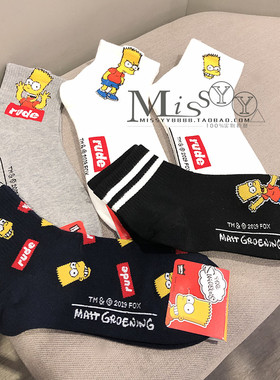 韩国东大门代购袜子女可爱辛普森创意个性卡通动漫潮四季棉短袜