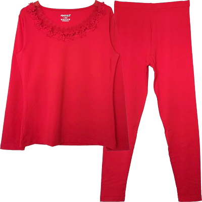 芬格兰红色本命年莫代尔秋衣女