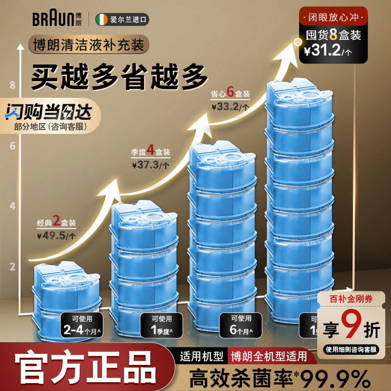 德国博朗男士剃须刀配件 CCR清洁清洗液套装 官方正品