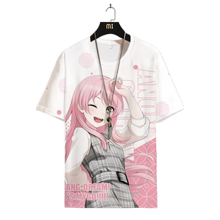 千早爱音BanG Dream It's MyGO动漫周边短袖T恤男士cos大码痛衣服