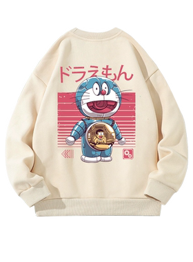 圆领卫衣外套男款哆啦A梦叮当猫cos服痛衣青少年休闲加厚长袖T恤