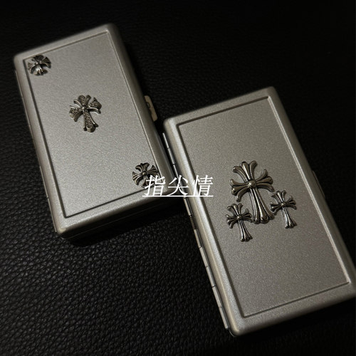 中细支便携烟盒复古磨砂银色