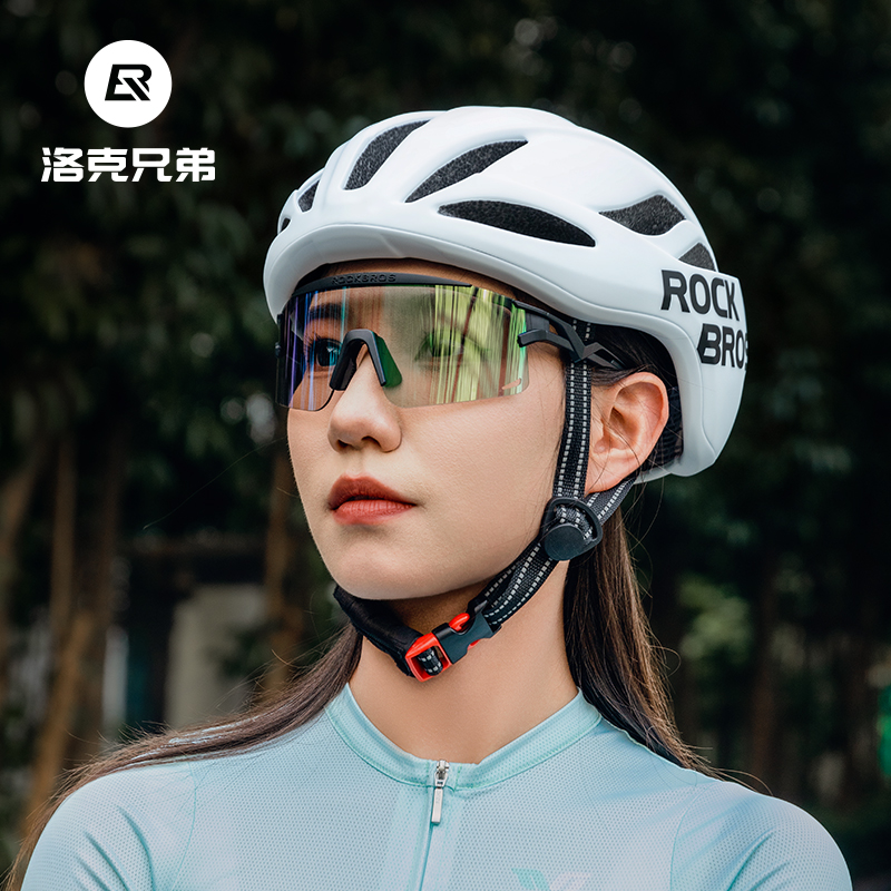 洛克兄弟骑行眼镜变色防雾护目镜