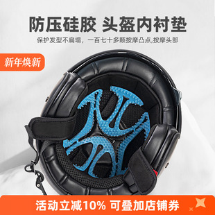 洛克兄弟自行车头盔内衬垫不压发型夏季 通风透气防异味骑行硅胶垫