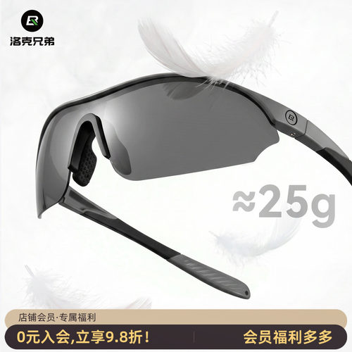 洛克兄弟偏光防风骑行眼镜