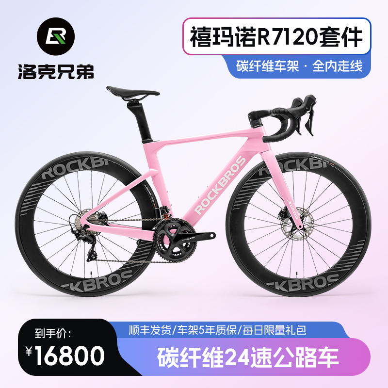 洛克兄弟碳纤维公路车电变破风把