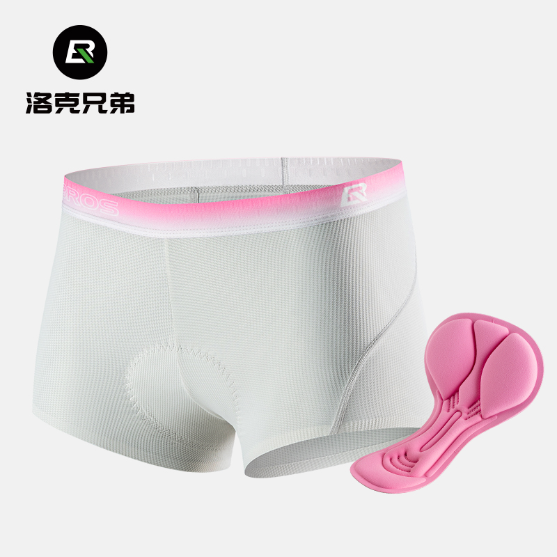 洛克兄弟骑行运动内裤带护垫女