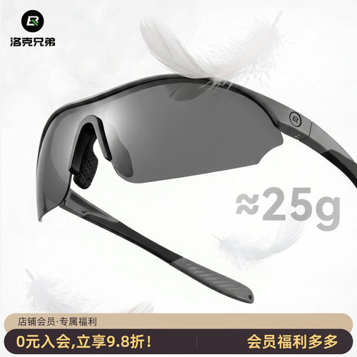 洛克兄弟偏光防风骑行眼镜