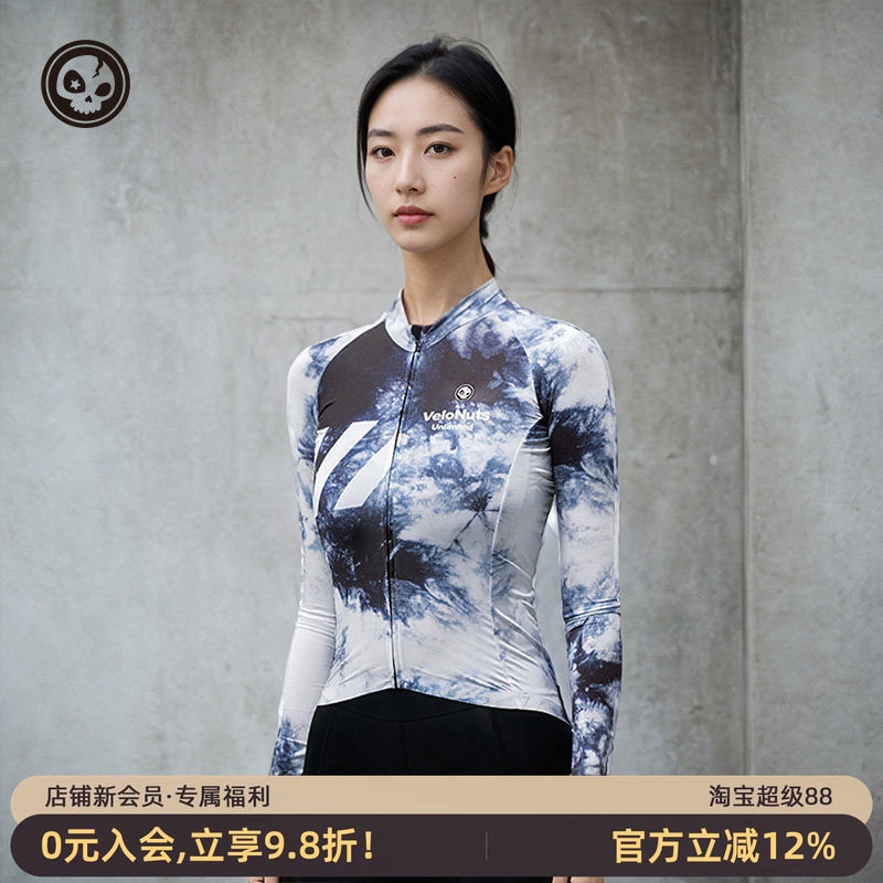 小骷髅骑行服长袖女透气排汗速干