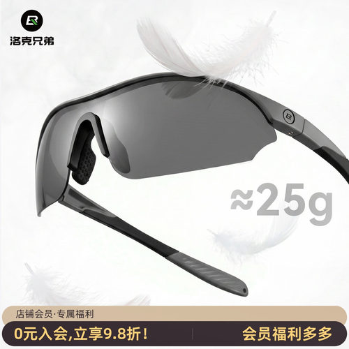 洛克兄弟偏光防风骑行眼镜