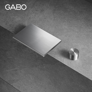 观博GABO 不锈钢浴缸龙头座式 瀑布龙头冷热水 家用台装 18M020