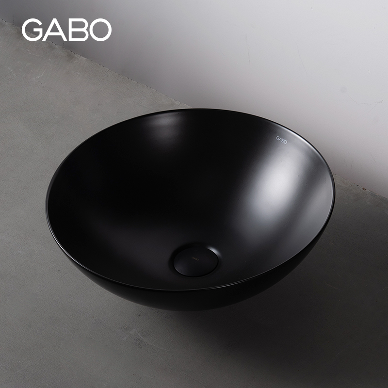 gabo观博家用圆形台上陶瓷洗手盆