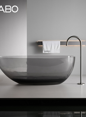 观博GABO 透明树脂浴缸独立式酒店民宿彩色浴盆成人浴缸12色T8608