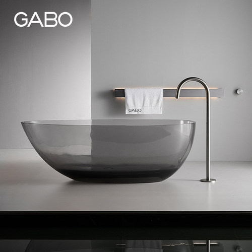 观博GABO 透明树脂浴缸独立式酒店民宿彩色浴盆成人浴缸12色T8608
