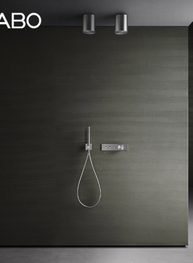 GABO观博304不锈钢暗装花洒套装入墙式瀑布淋浴龙头双顶喷18M032