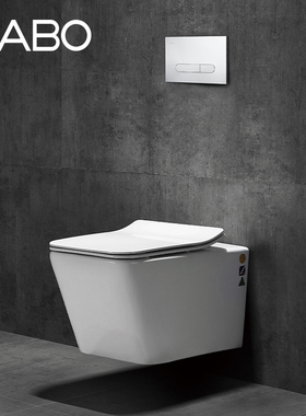 GABO观博陶瓷坐便器壁挂式 家用入墙马桶墙排式悬空座便器10025A
