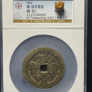 真品咸丰重宝元宝当五十当百宝苏宝泉大样宝浙公博评级盒子币大钱