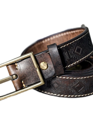 Двусторонний ретро ремень, кожаные джинсы ручной работы, штаны, из натуральной кожи