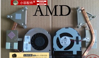 戴尔DELL Inspiron M4040 0XPWT2 散热器 风扇 散热片AMD独显铜管