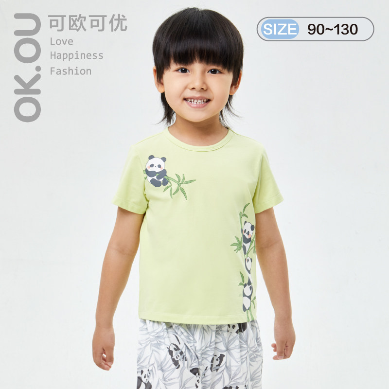 可欧可优OKOU短袖T恤男童t恤夏 丽家宝贝