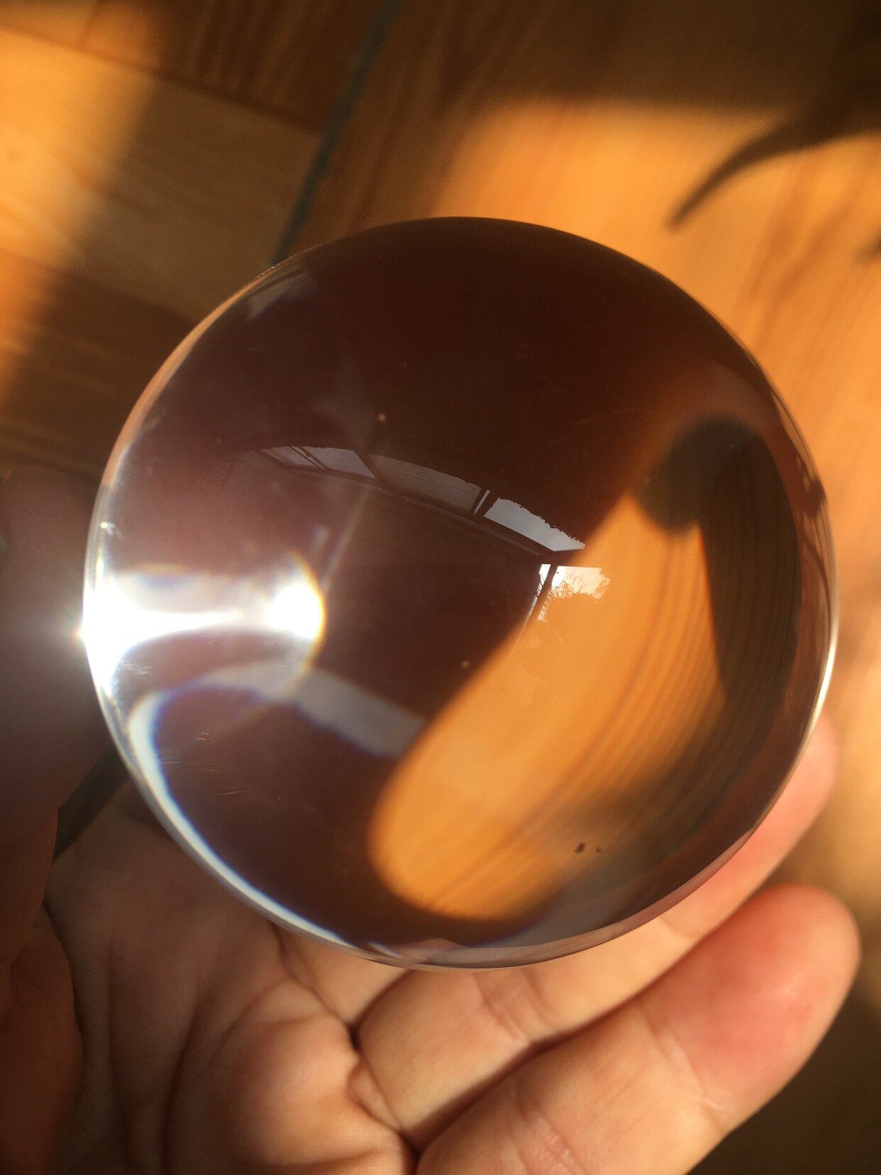 收藏品晶莹剔透63mm双A白水晶水晶球，实物很漂亮好品质水晶摆件