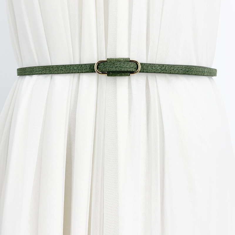 猪皮复古简约针扣装饰腰绳