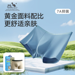正品袋鼠DAISHU两条盒装男士内裤棉粘纤混纺商超同款盒裤厂家批发