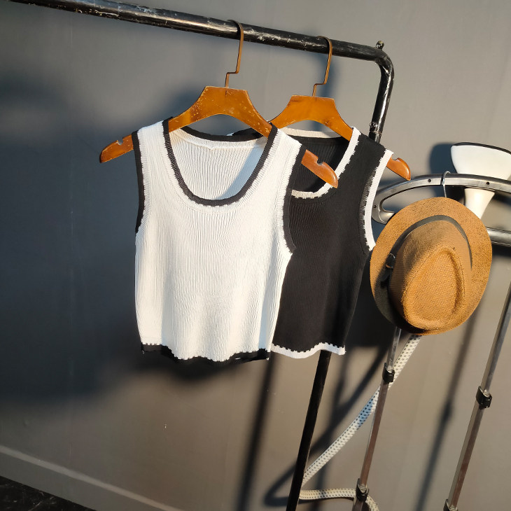 小香风别致针织吊带背心