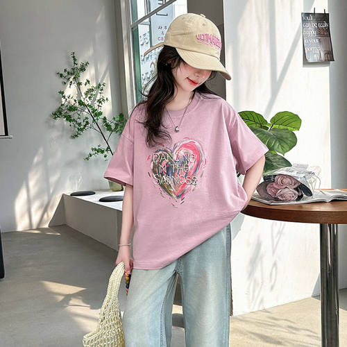 纯棉女童夏季短袖T恤2025半袖T