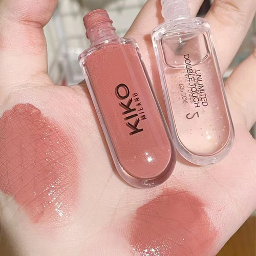 kiko双头唇釉镜面水光秋冬女透明