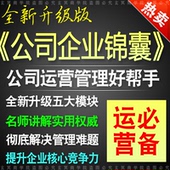 公司企业管理锦囊内训领导股权制度员工团队营销战略思维资料课程