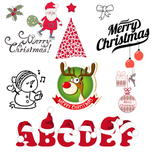 2020新款圣诞节Scrapbook卡通圣诞老人透明印章手账贺卡环保硅胶