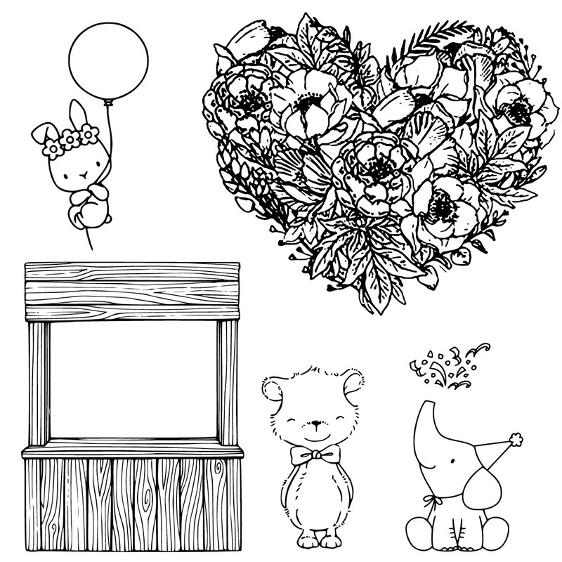 透明橡皮印章爱心数字祝福字母硅胶手账diy相册装饰合集7月新款④