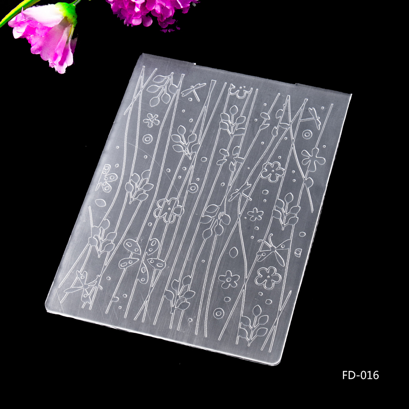 scrapbook DIY相册卡片制作工具 凹凸塑料模板 塑料压花模板FD016