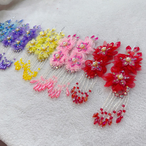 阿妹戏曲舞蹈用鬓花京剧戏服头面耳边花唱戏头饰青衣花旦古典包头