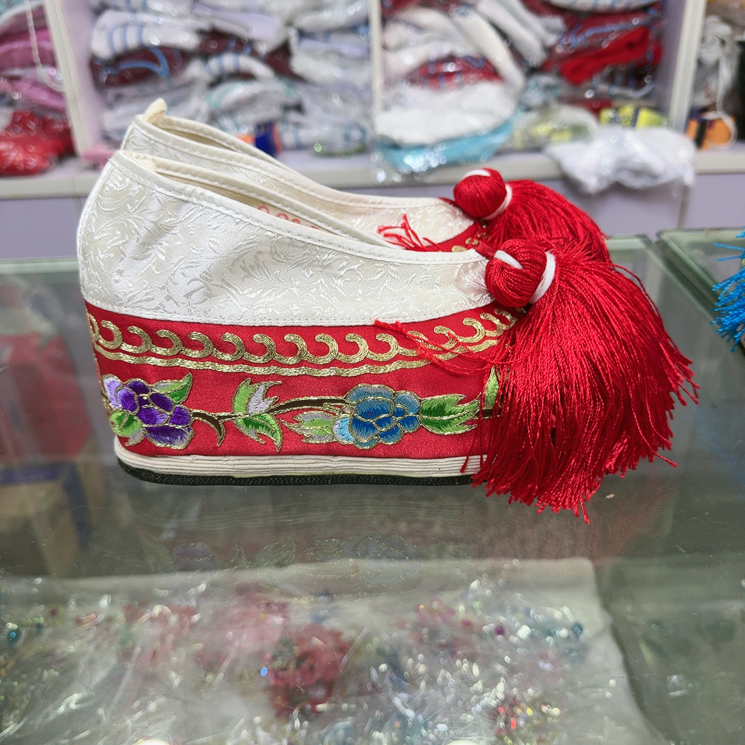 戏曲内增高千层底布鞋京剧青衣花旦越剧豫剧戏鞋内高彩鞋绣花鞋