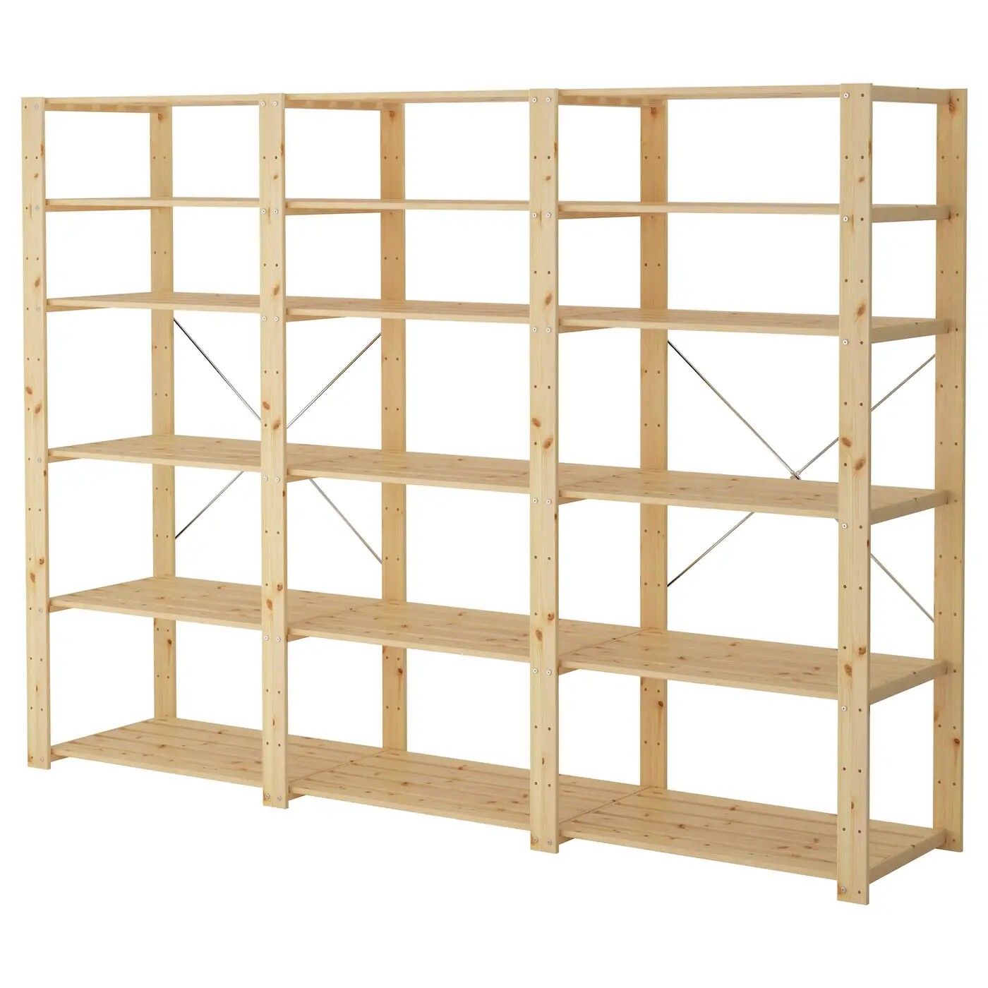 国内宜家代购赫尼 3段组合/搁板，软木，230x50x171 厘米简约耐用
