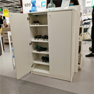 IKEA家居代购国内宜家克勒普斯塔 鞋柜收纳整理白色储物柜子