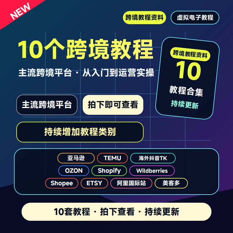 2026新课TEMU/OZON教程永久更新