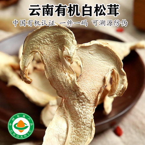 云南有机白松茸菌菇汤包干货礼盒装菌子干片雪山精选食用菌滋补