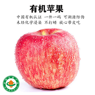 陕西有机苹果新鲜红富士水果天然无农残脆甜孕妇小孩带皮吃不打蜡