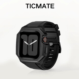 适用iWatch8表带AppleWatch9苹果手表带S8改装爱彼表壳iWatch 7 8代一体保护壳套金属SE腕带ultra2潮牌男49mm