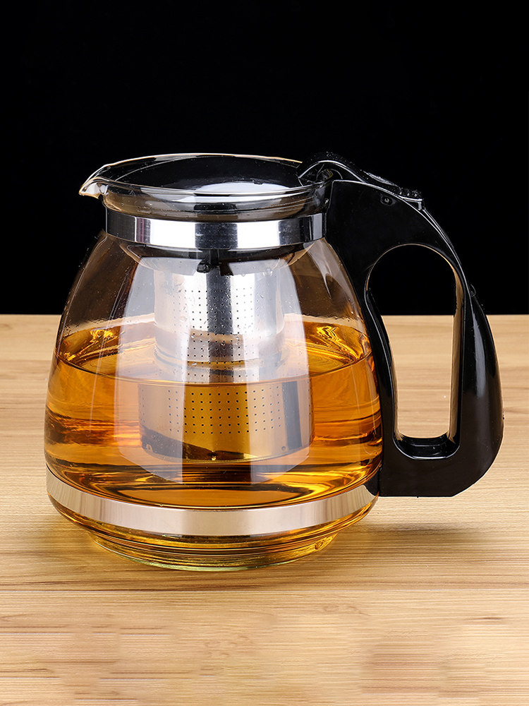 304不锈钢内胆茶壶套装玻璃茶具耐热耐高温防爆冲茶器过滤茶壶