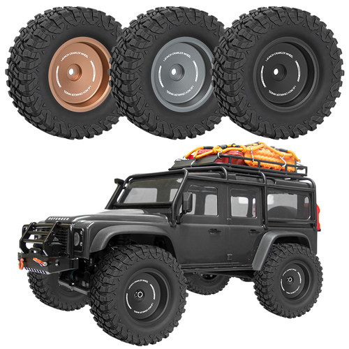 1.45寸攀爬车大饼轮毂+胎皮1/18 TRX4M 1/24 SCX24 FMS #LF0028