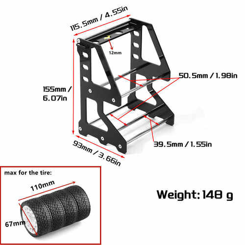 平跑TT02TRX4M攀爬轮胎收纳架
