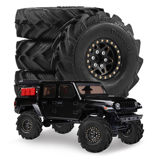 1/18 TRX4M SCX24 FMS Ascent-18 1.0英寸轮毂轮胎 黄铜轮毂 D403